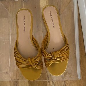 Who What Wear golden yellow sandals